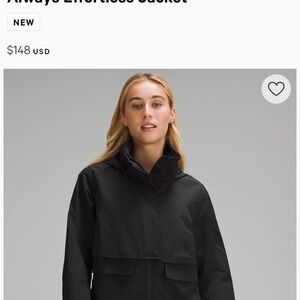 Always effortless jacket size 6- lululemon, authentic
